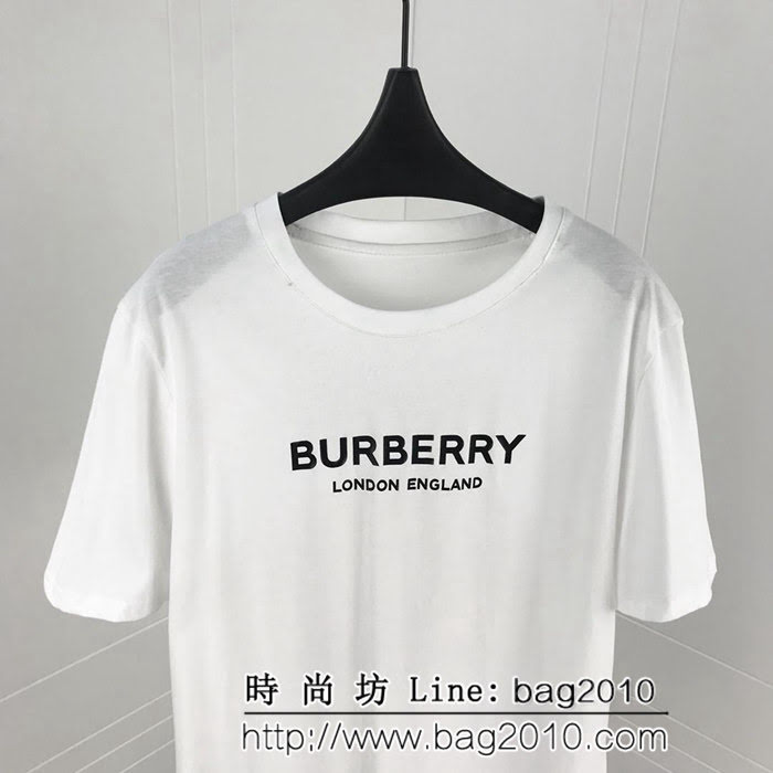 BURBERRY巴寶莉 19早春新款 字母熊圖案 數碼直噴工藝 白色短袖 男女同款 ydi2482